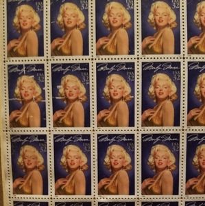 Rare find Marilyn Monroe Matted and framed stamp collection.